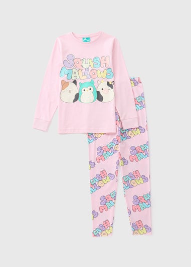 Squishmallows Girls Pink Pyjama Set (5-13yrs)