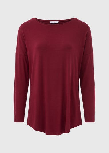 Burgundy Long Sleeve T Shirt