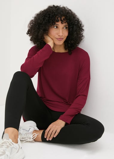 Burgundy Long Sleeve T Shirt