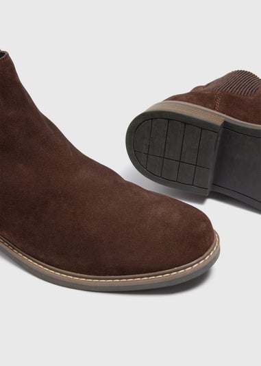 Brown Suede Chelsea Boots