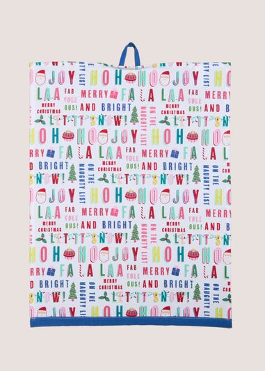 Multi Joyful Slogan Tea Towel