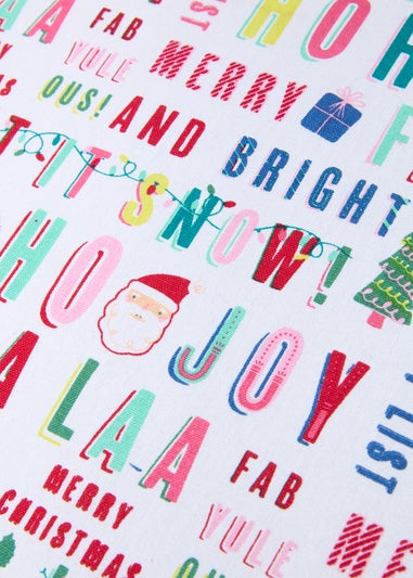 Multi Joyful Slogan Tea Towel