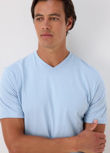 Light Blue Essential V-Neck T-Shirt