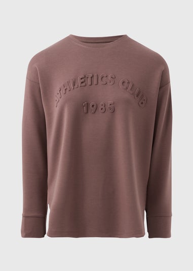 Souluxe Brown Slogan Sweatshirt