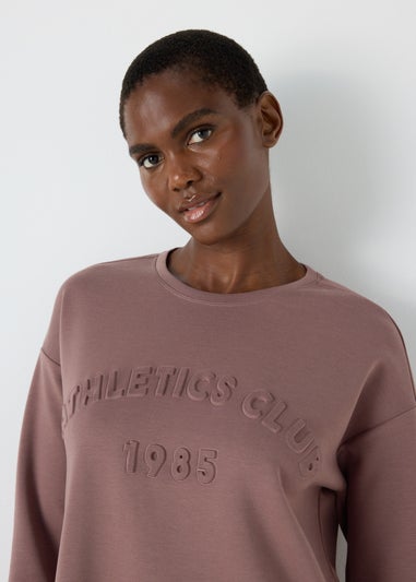 Souluxe Brown Slogan Sweatshirt