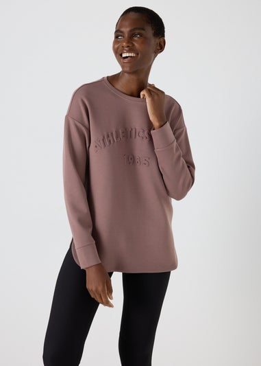 Souluxe Brown Slogan Sweatshirt