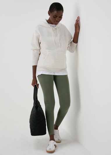 Khaki Cotton Leggings