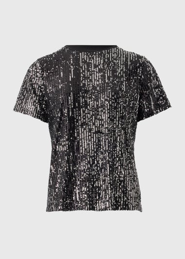 Et Vous Black Sequin Top