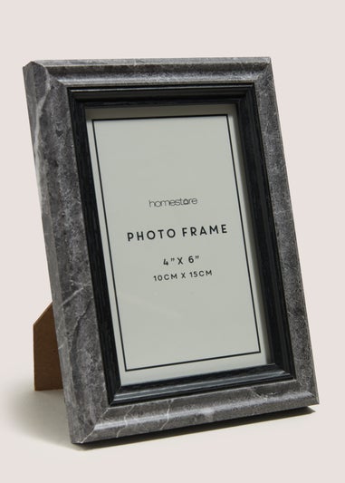 Black Marble Effect Photo Frame