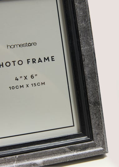 Black Marble Effect Photo Frame