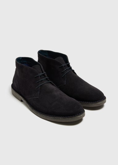 Navy Suede Desert Boots