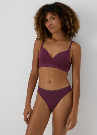 3 Pack Multicolour Ribbed Seamless Brazilian Knickers
