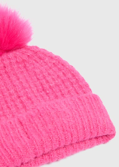 Pink Pom Beanie