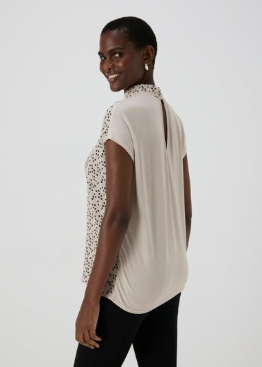 Et Vous Beige High Neck Top