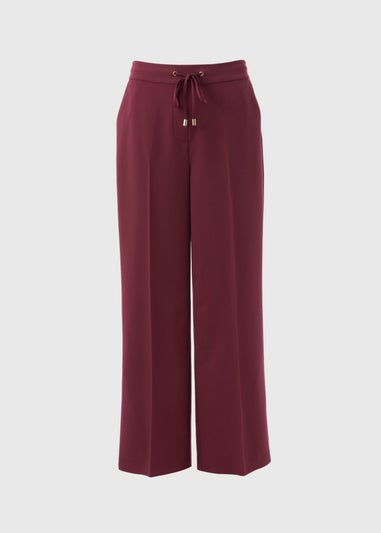 Wine Wide Leg Trousers