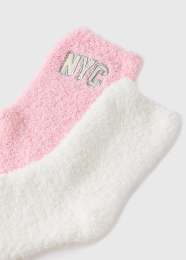 2 Pack Pink Cosy NYC Socks