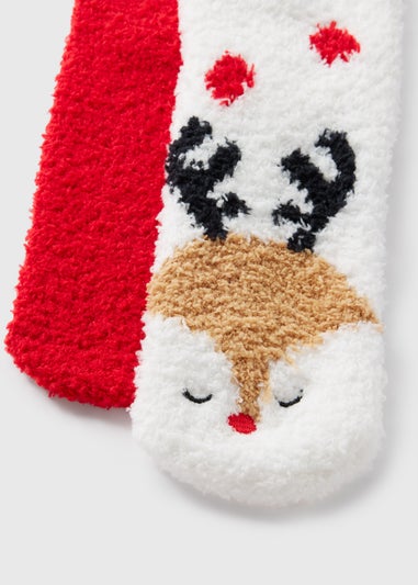 2 Pack Red Rudolph Cosy Socks