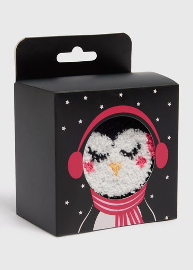 Wondrous 1 Pack Black Penguin Cosy Socks In A Box