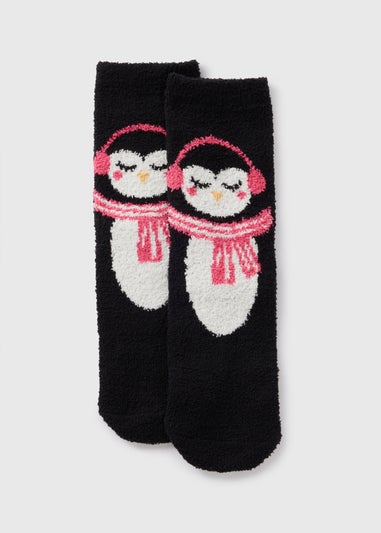 1 Pack Black Penguin Cosy Socks In A Box