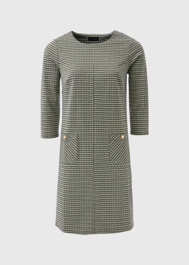 Et Vous Grey Dogtooth Ponte Dress