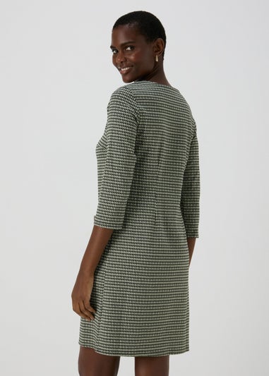 Et Vous Grey Dogtooth Ponte Dress