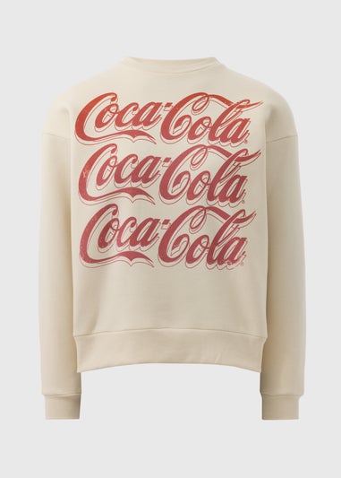 Cream Coca Cola Sweatshirt