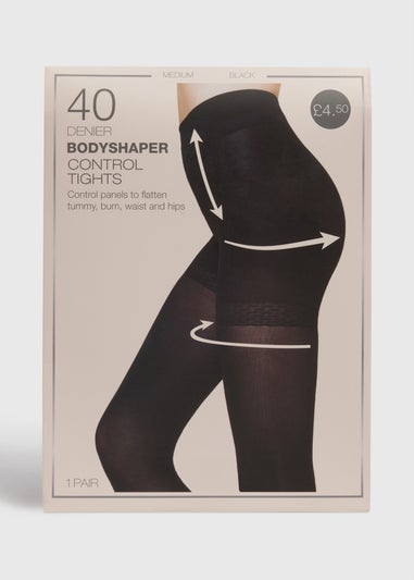 Black 40 Denier Bodyshaper Tights