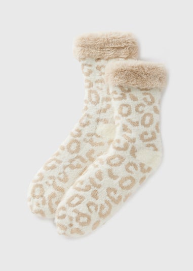 1 Pack Cream Animal Slipper Socks