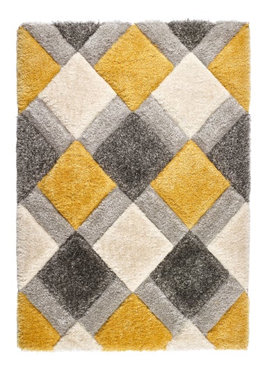 Origins Ochre 3D GEO Shaggy Rug