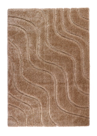 Origins Beige Soft Carved Wave Rug (160X230)