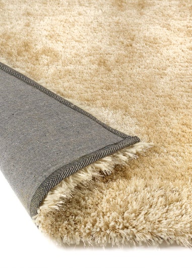 Origins Champagne Shimmer Shaggy Border Rug