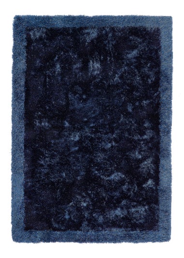 Origins Indigo Shimmer Shaggy Border Rug (80X150)
