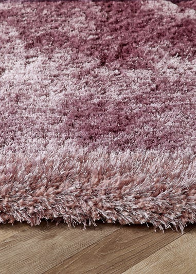 Origins Mauve Shimmer Shaggy Border Rug