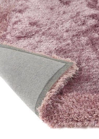 Origins Mauve Shimmer Shaggy Border Rug