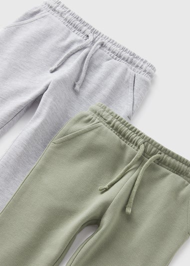 Boys 2 Pack Green & Grey Joggers (1-7yrs)