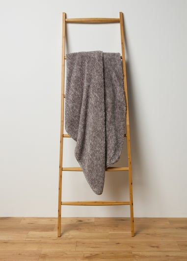 Grey Double Sided Sherpa Throw