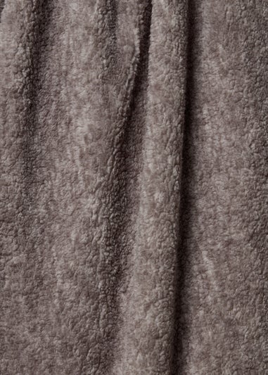 Grey Double Sided Sherpa Throw