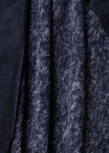 Blue Double sided Sherpa Throw