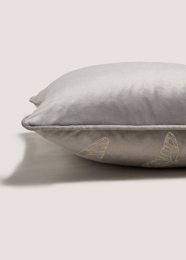 Grey Butterfly Cushion