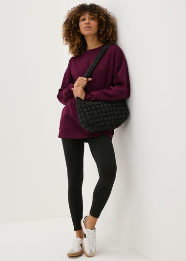 Burgundy Longline Sweatshirt