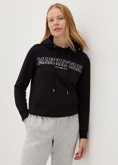 Black Sparkle Manhattan Hoodie