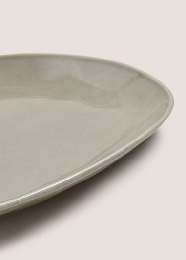 Grey Organic Serving Plate (9.5cm x 9.3cm x 7.1cm)