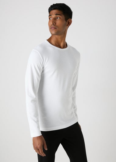 White Long Sleeve Thermal T-Shirt