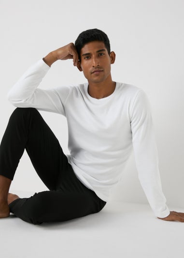 White Long Sleeve Thermal T-Shirt