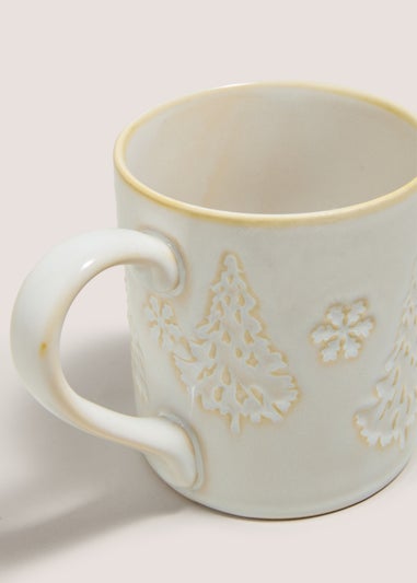 Wondrous Cream Christmas Mug