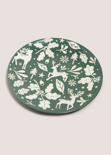 Green Stag Dinner Plate