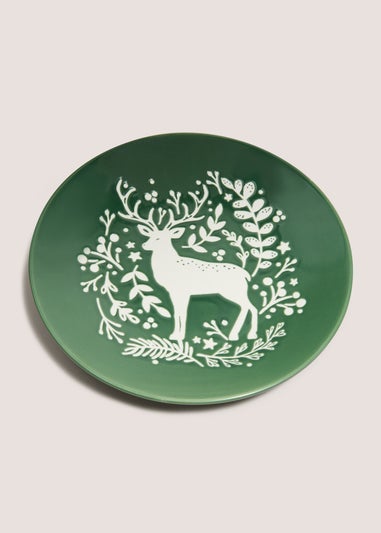 Green Stag Tree Side Plate