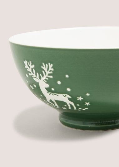 Winter Poem Green Tree Bowl