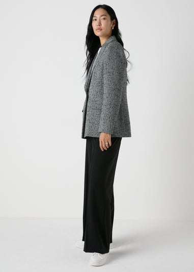 Et Vous Black Herringbone Blazer