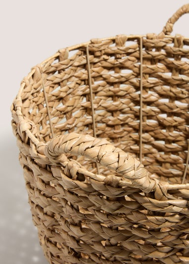 Large Round Rush Basket